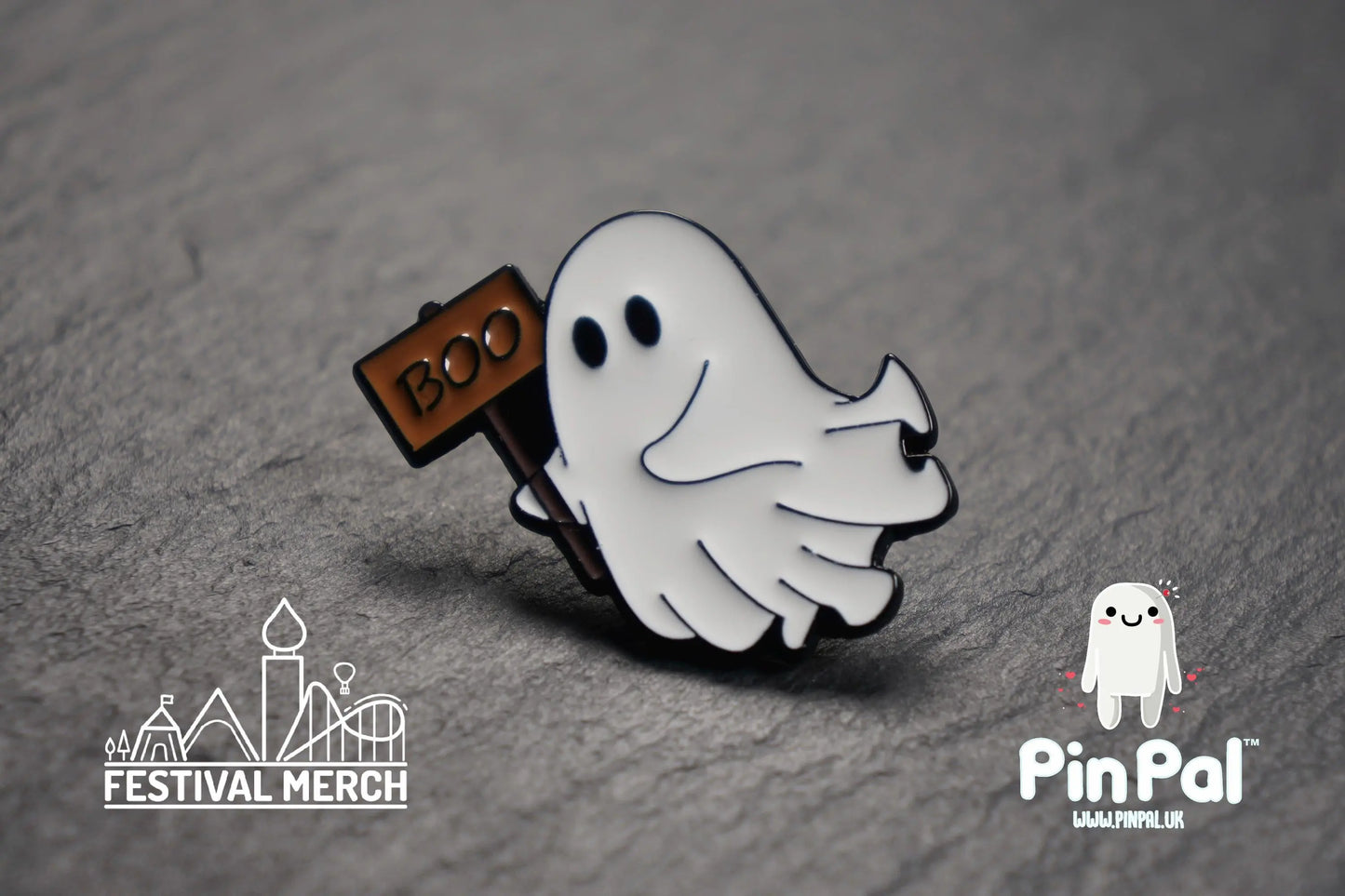 Halloween Enamel Pin - PinPal UK216 - Spooky badge Ghost Emo Cute Button Funny Boo Vampire Hand ouija board scary movie gift outfit