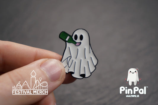Halloween Enamel Pin - PinPal UK219 - Spooky badge Ghost Emo Cute Button Funny Boo Vampire Hand ouija board scary movie gift outfit