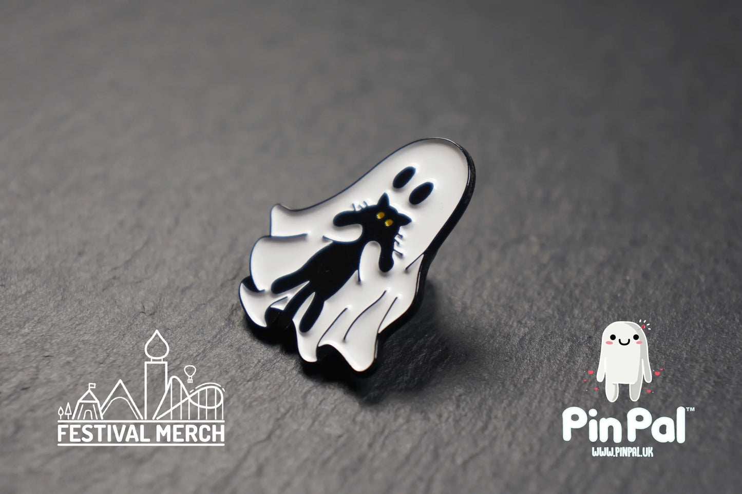 Halloween Enamel Pin - PinPal UK221 - Spooky badge Ghost Emo Cute Button Funny Boo Vampire Hand ouija board scary movie gift outfit
