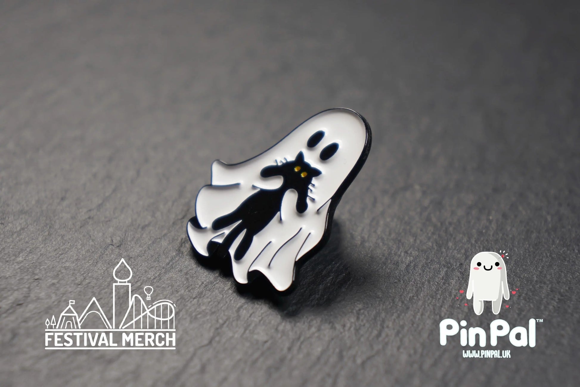 Halloween Enamel Pin - PinPal UK221 - Spooky badge Ghost Emo Cute Button Funny Boo Vampire Hand ouija board scary movie gift outfit