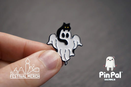 Halloween Enamel Pin - PinPal UK222 - Spooky badge Ghost Emo Cute Button Funny Boo Vampire Hand ouija board scary movie gift outfit