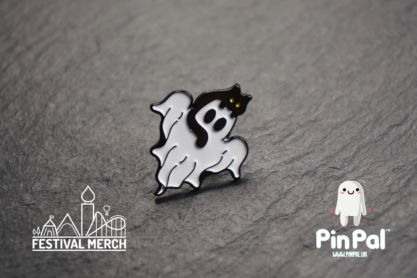 Halloween Enamel Pin - PinPal UK222 - Spooky badge Ghost Emo Cute Button Funny Boo Vampire Hand ouija board scary movie gift outfit