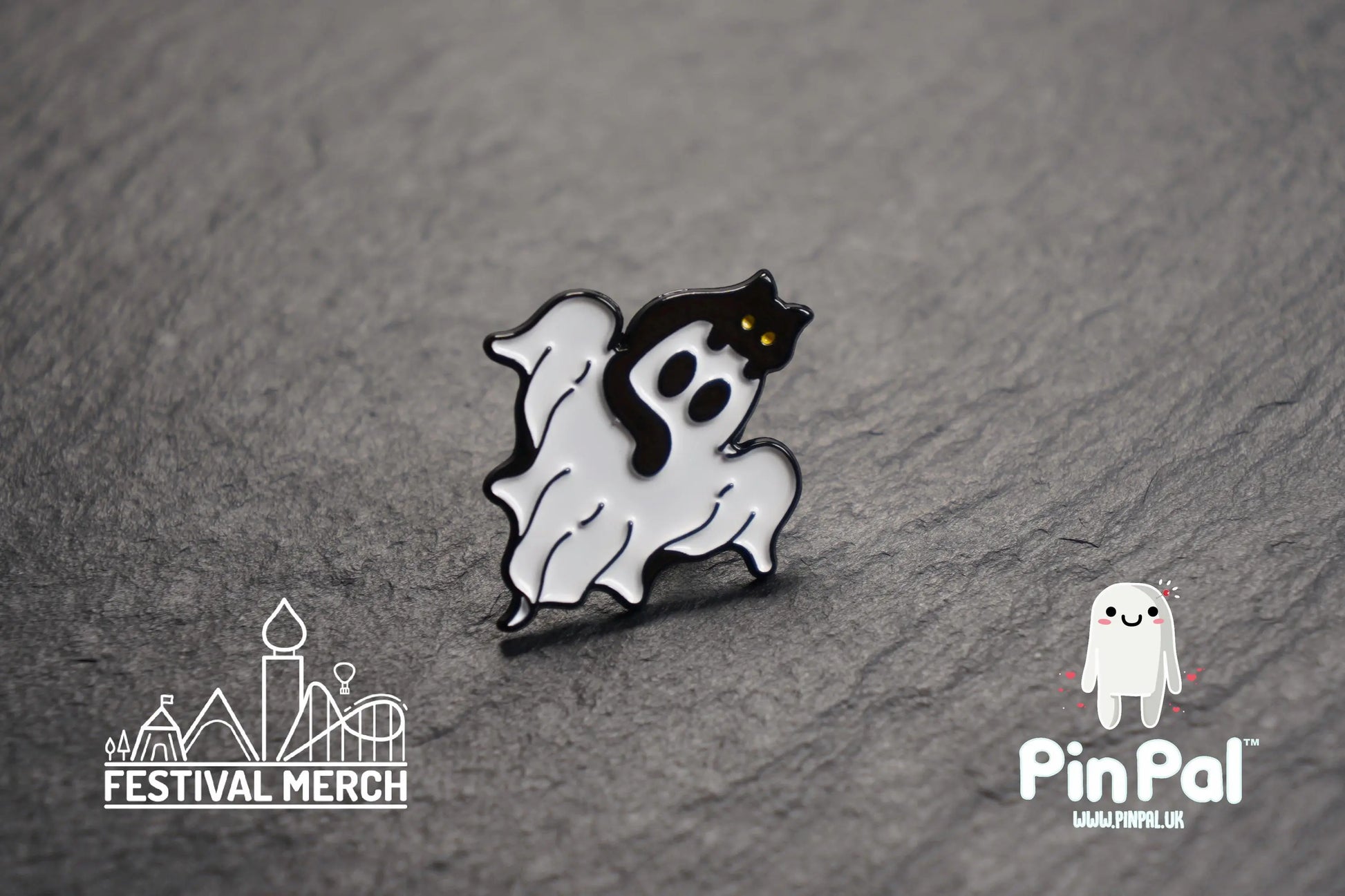Halloween Enamel Pin - PinPal UK222 - Spooky badge Ghost Emo Cute Button Funny Boo Vampire Hand ouija board scary movie gift outfit