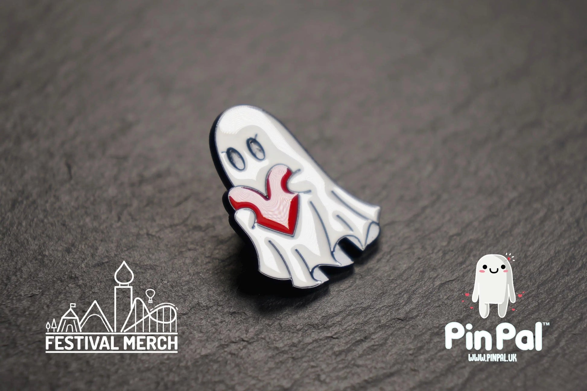 Halloween Enamel Pin - PinPal UK223 - Spooky badge Ghost Emo Cute Button Funny Boo Vampire Hand ouija board scary movie gift outfit