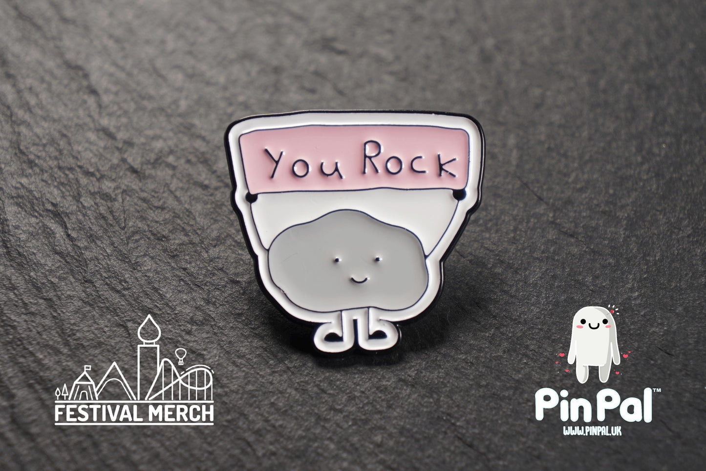 You Rock Pin - Funny Enamel Pin - PinPal UK085 - Pin Badges - Funny Gift, Music Gift, Anime Gift, Cute Gift, Positive gift, Unique Gift