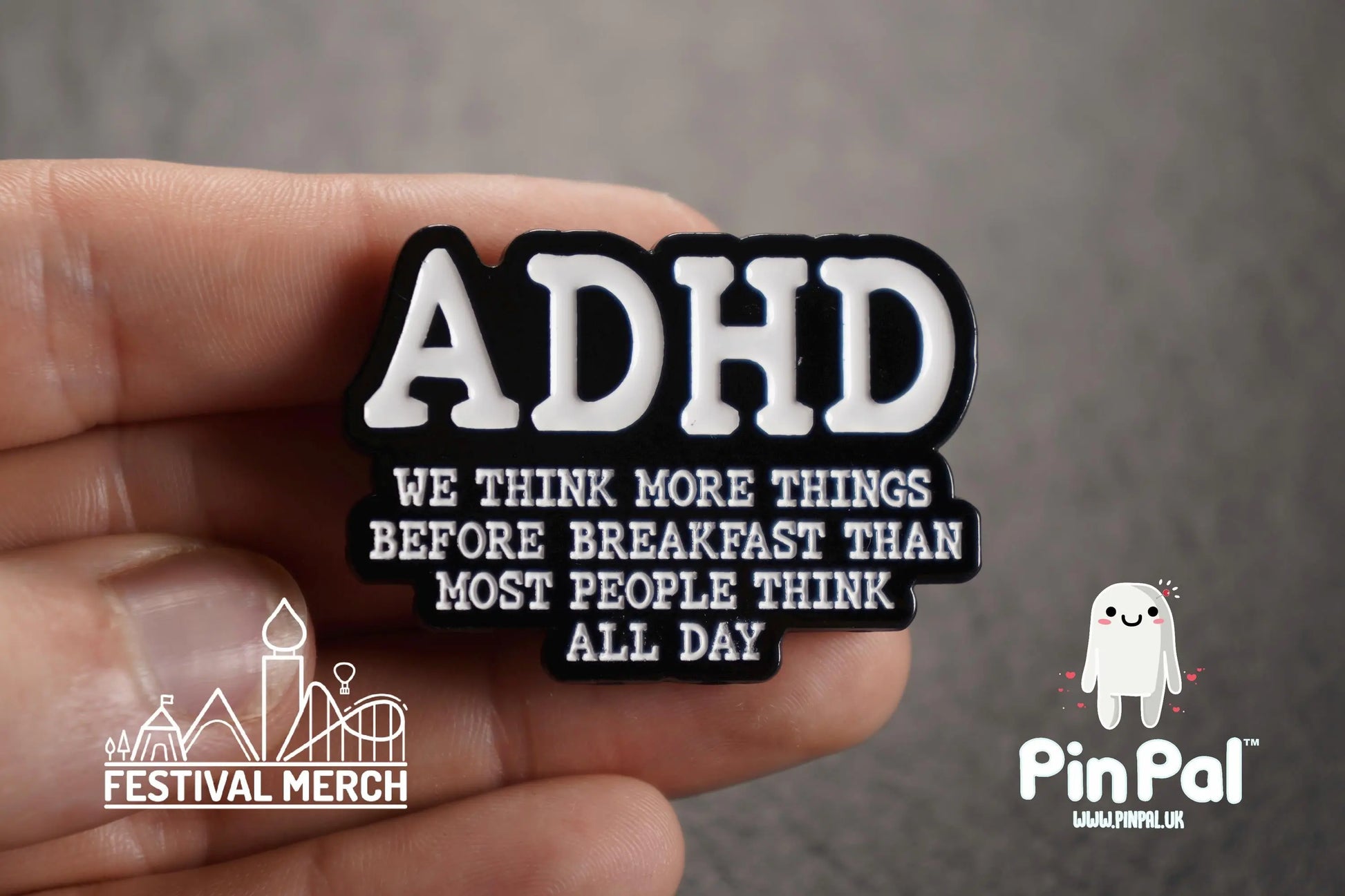 ADHD Enamel Pin - PinPal UK087 - Pin Badge