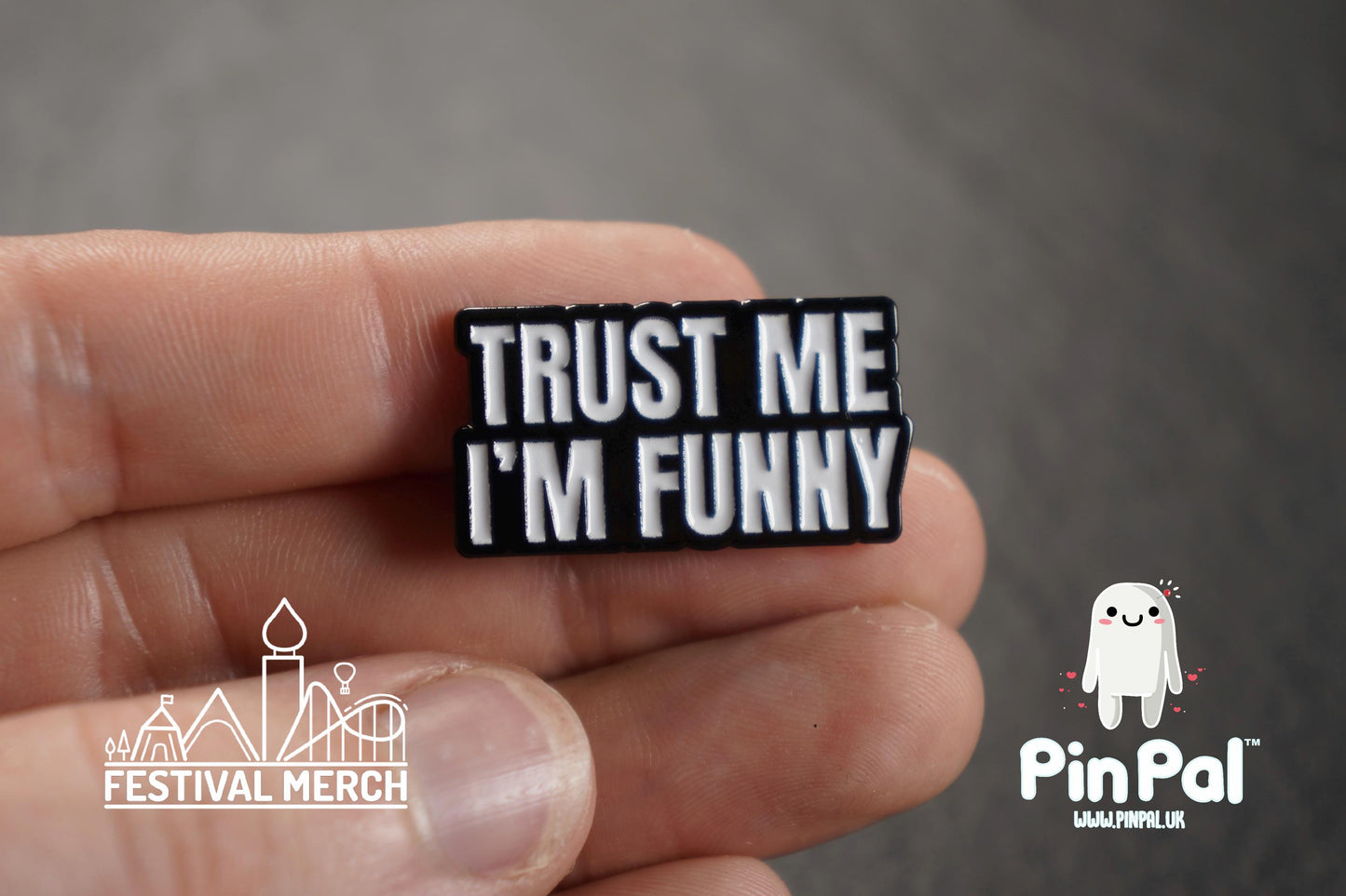 Funny Enamel Pin - PinPal UK095 - Pin Badges - Funny Gift, Music Gift, Anime Gift, Cute Gift, Positive gift, Cheeky Rude Gift, Unique Gift