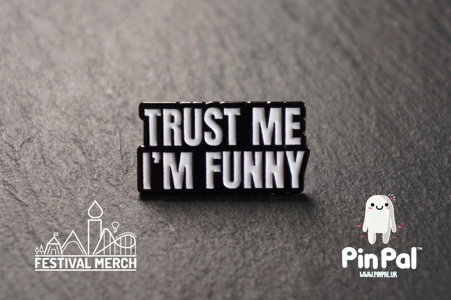 Funny Enamel Pin - PinPal UK095 - Pin Badges - Funny Gift, Music Gift, Anime Gift, Cute Gift, Positive gift, Cheeky Rude Gift, Unique Gift
