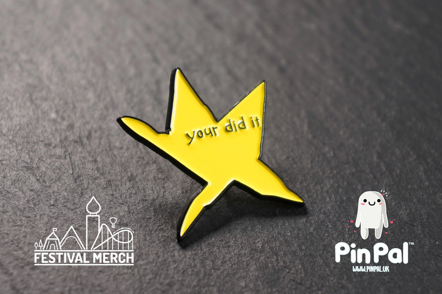 Funny Enamel Pin - PinPal UK096 - Pin Badges - Funny Gift, Music Gift, Anime Gift, Cute Gift, Positive gift, Cheeky Rude Gift, Unique Gift