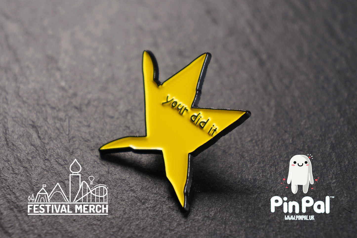 Funny Enamel Pin - PinPal UK096 - Pin Badges - Funny Gift, Music Gift, Anime Gift, Cute Gift, Positive gift, Cheeky Rude Gift, Unique Gift