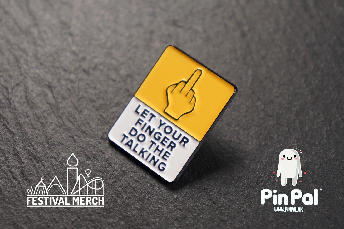 Funny Enamel Pin - PinPal UK097 - Pin Badges - Funny Gift, Music Gift, Anime Gift, Cute Gift, Positive gift, Cheeky Rude Gift, Unique Gift