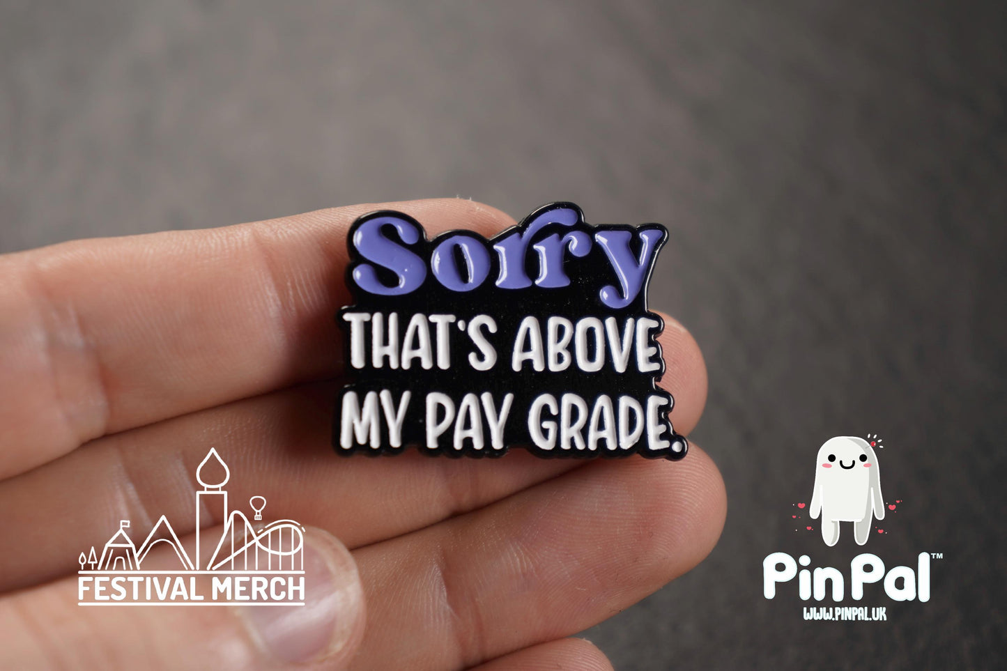 Funny Enamel Pin - PinPal UK107 - Pin Badges - Funny Gift, Music Gift, Anime Gift, Cute Gift, Positive gift, Cheeky Rude Gift, Unique Gift