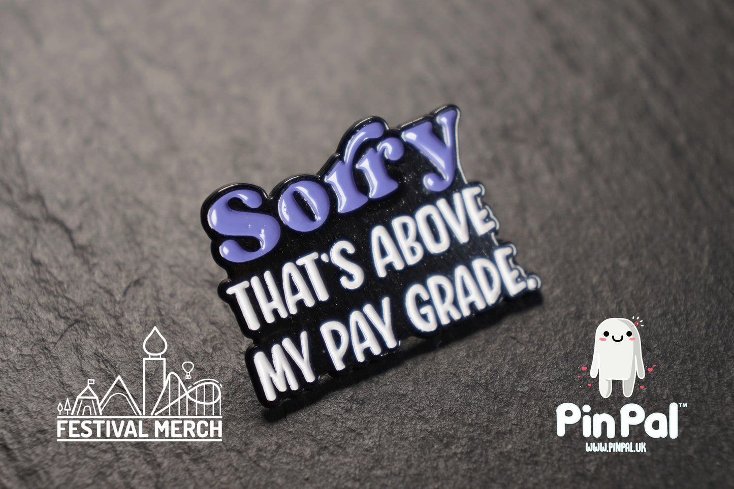 Funny Enamel Pin - PinPal UK107 - Pin Badges - Funny Gift, Music Gift, Anime Gift, Cute Gift, Positive gift, Cheeky Rude Gift, Unique Gift