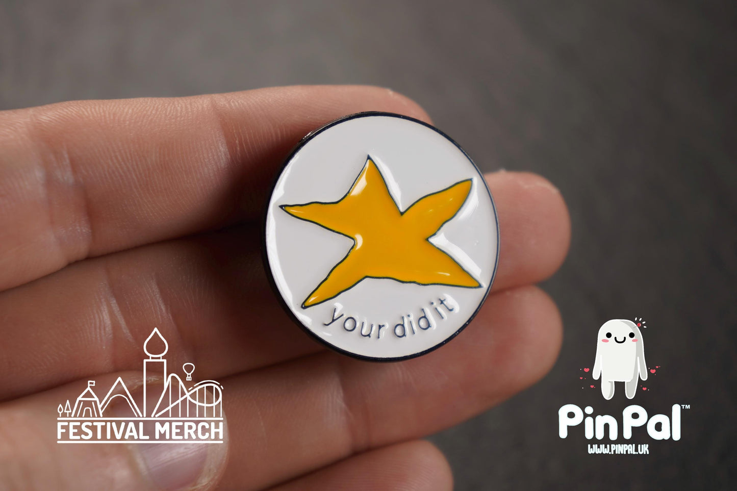 Funny Enamel Pin - PinPal UK110- Pin Badges - Funny Gift, Music Gift, Anime Gift, Cute Gift, Positive gift, Cheeky Rude Gift, Unique Gift