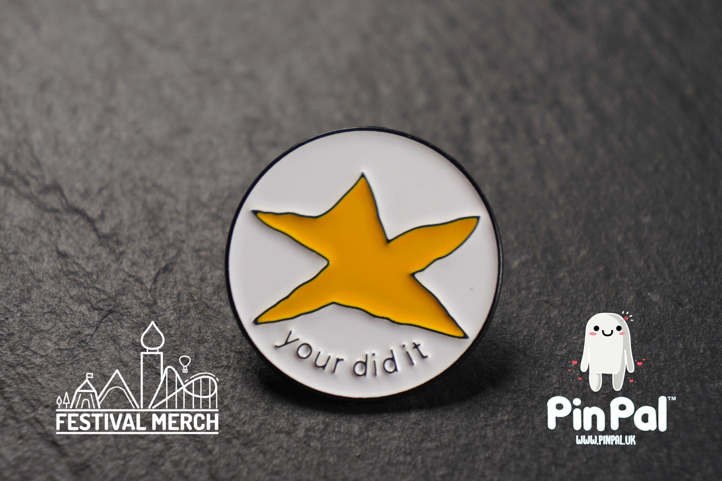 Funny Enamel Pin - PinPal UK110- Pin Badges - Funny Gift, Music Gift, Anime Gift, Cute Gift, Positive gift, Cheeky Rude Gift, Unique Gift