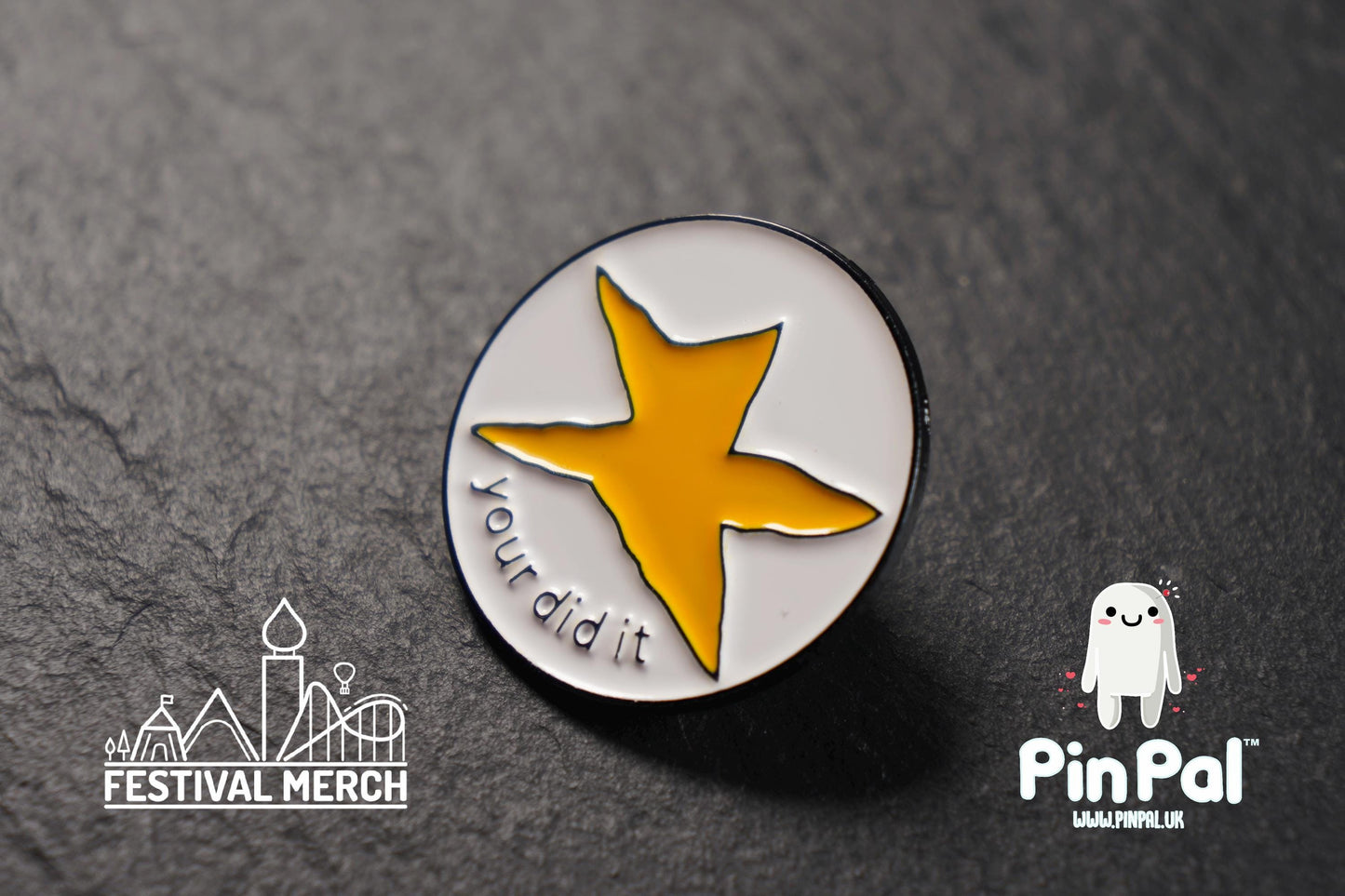 Funny Enamel Pin - PinPal UK110- Pin Badges - Funny Gift, Music Gift, Anime Gift, Cute Gift, Positive gift, Cheeky Rude Gift, Unique Gift