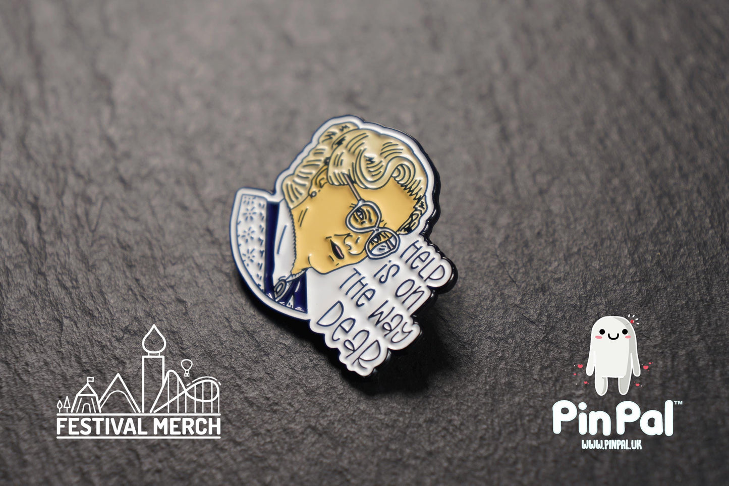 Funny Enamel Pin - PinPal UK123 - Pin Badges - Funny Gift, Music Gift, Anime Gift, Cute Gift, Positive gift, Cheeky Rude Gift, Unique Gift