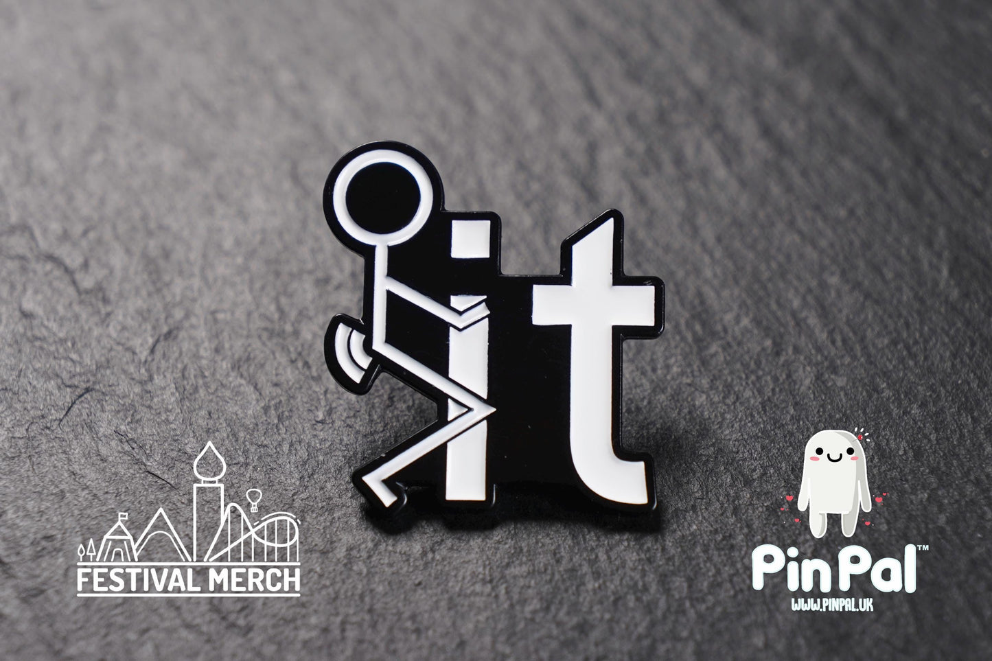 Funny Enamel Pin - PinPal UK140 - Pin Badges - Funny Gift, Music Gift, Anime Gift, Cute Gift, Positive gift, Cheeky Rude Gift, Unique Gift