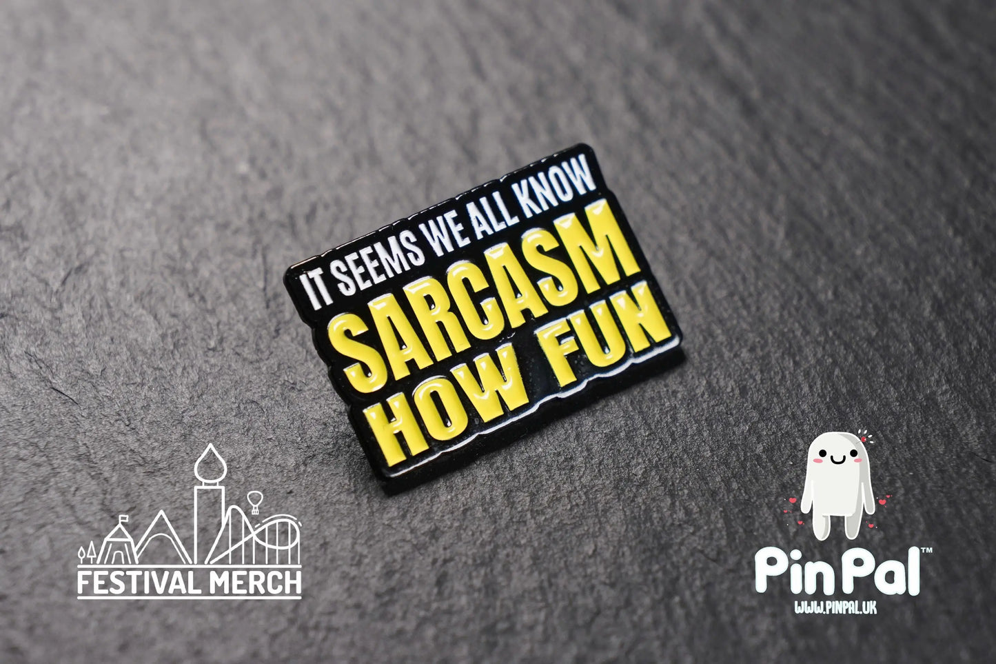 Funny Enamel Pin - PinPal UK142 - Pin Badges - Funny Gift, Music Gift, Anime Gift, Cute Gift, Positive gift, Cheeky Rude Gift, Unique Gift