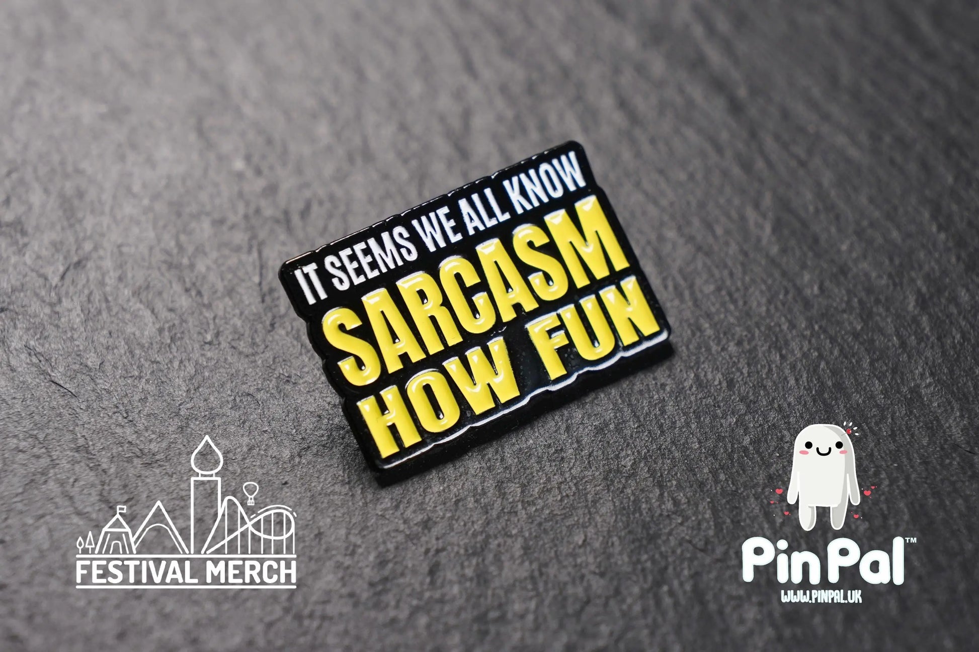 Funny Enamel Pin - PinPal UK142 - Pin Badges - Funny Gift, Music Gift, Anime Gift, Cute Gift, Positive gift, Cheeky Rude Gift, Unique Gift