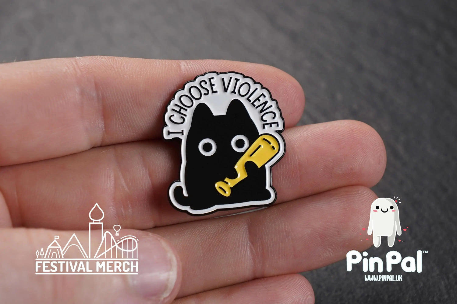 Funny Enamel Pin - PinPal UK168 - Pin Badges - Funny Gift, Music Gift, Anime Gift, Cute Gift, Positive gift, Cheeky Rude Gift, Unique Gift