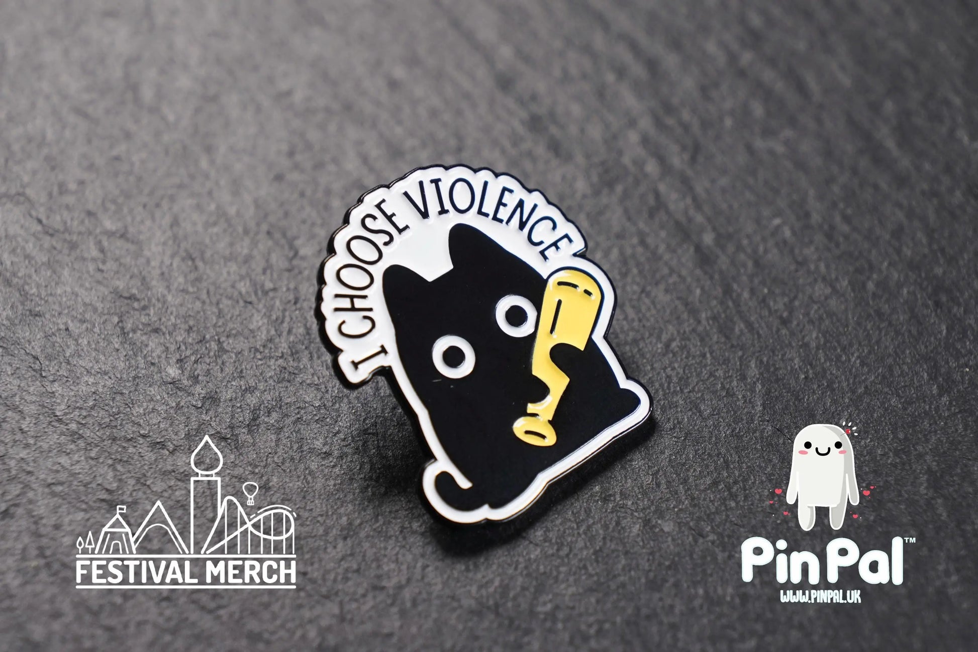 Funny Enamel Pin - PinPal UK168 - Pin Badges - Funny Gift, Music Gift, Anime Gift, Cute Gift, Positive gift, Cheeky Rude Gift, Unique Gift