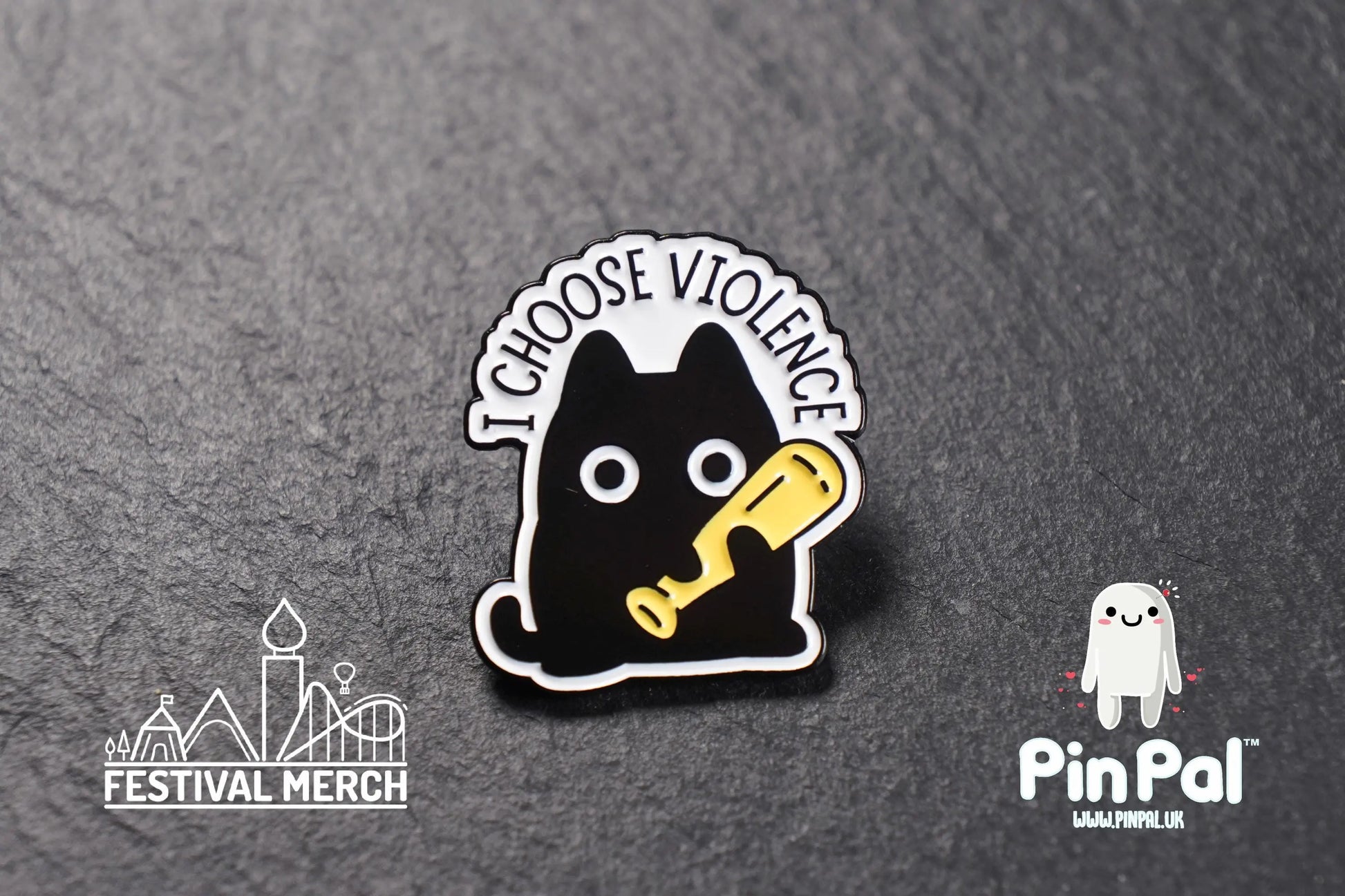 Funny Enamel Pin - PinPal UK168 - Pin Badges - Funny Gift, Music Gift, Anime Gift, Cute Gift, Positive gift, Cheeky Rude Gift, Unique Gift