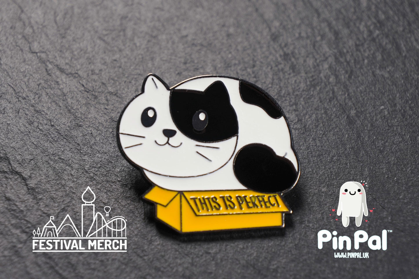 Cat Enamel Pin - PinPal UK172 - Pin Badges - Funny Gift, Music Gift, Anime Gift, Cute Gift, Positive gift, Cheeky Rude Gift, Unique Gift