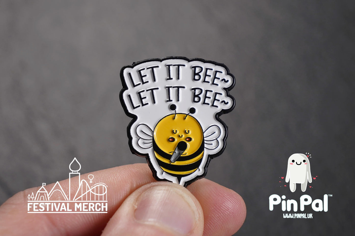 Bee Enamel Pin - PinPal UK173 - Pin Badges - Funny Gift, Music Gift, Anime Gift, Cute Gift, Positive gift, Cheeky Rude Gift, Unique Gift