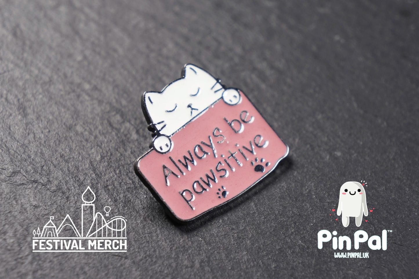 Cat Enamel Pin - PinPal UK176 - Pin Badges - Funny Gift, Music Gift, Anime Gift, Cute Gift, Positive gift, Cheeky Rude Gift, Unique Gift