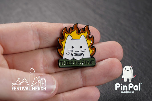 Cat Enamel Pin - PinPal UK179 - Pin Badges - Funny Gift, Music Gift, Anime Gift, Cute Gift, Positive gift, Cheeky Rude Gift, Unique Gift
