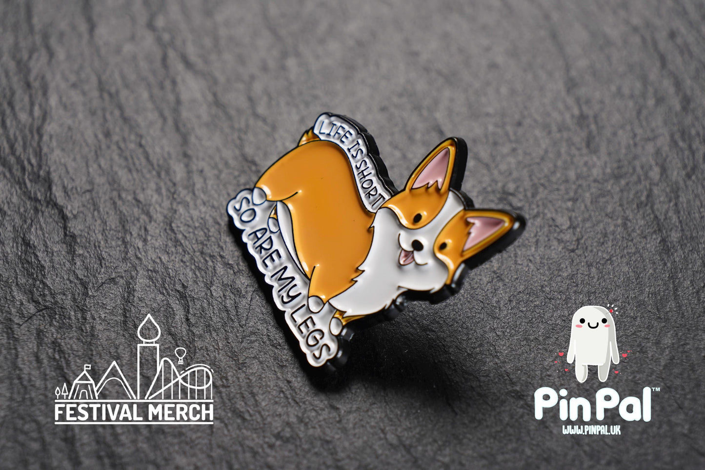 Dog Enamel Pin - PinPal UK185 - Pin Badges - Funny Gift, Music Gift, Anime Gift, Cute Gift, Positive gift, Cheeky Rude Gift, Unique Gift