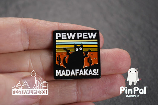 Cat Enamel Pin - PinPal UK186 - Pin Badges - Funny Gift, Music Gift, Anime Gift, Cute Gift, Positive gift, Cheeky Rude Gift, Unique Gift
