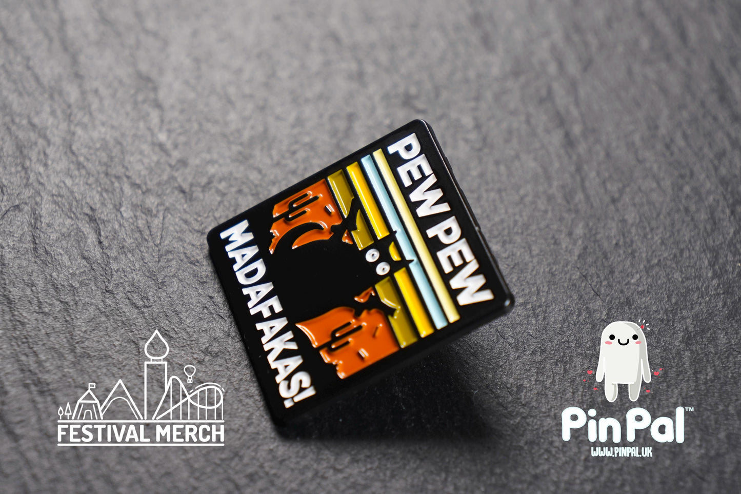 Cat Enamel Pin - PinPal UK186 - Pin Badges - Funny Gift, Music Gift, Anime Gift, Cute Gift, Positive gift, Cheeky Rude Gift, Unique Gift