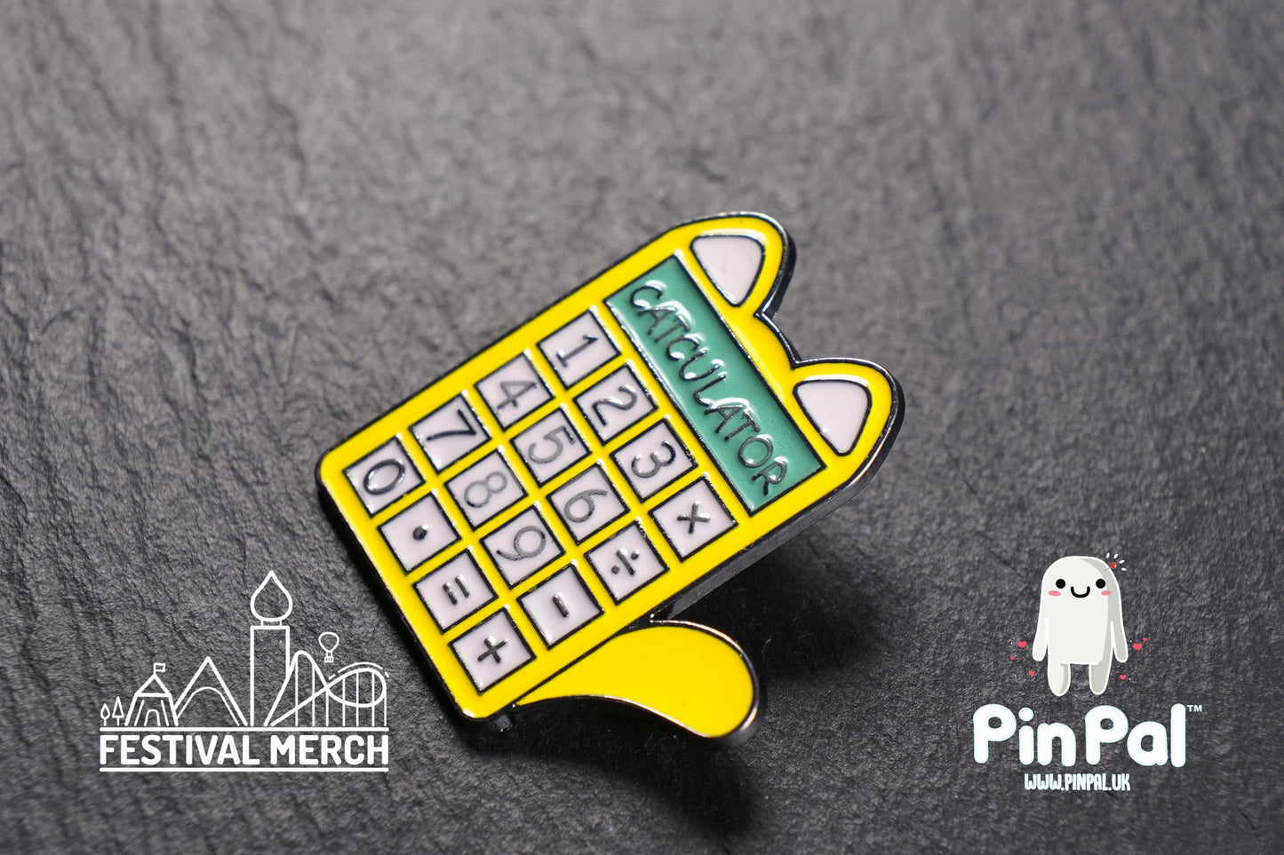 Cat Calculator Enamel Pin - PinPal UK194 - Pin Badges - Funny Gift, Music Gift, Anime Gift, Cute Gift, Positive gift, Cheeky, Teacher Gift