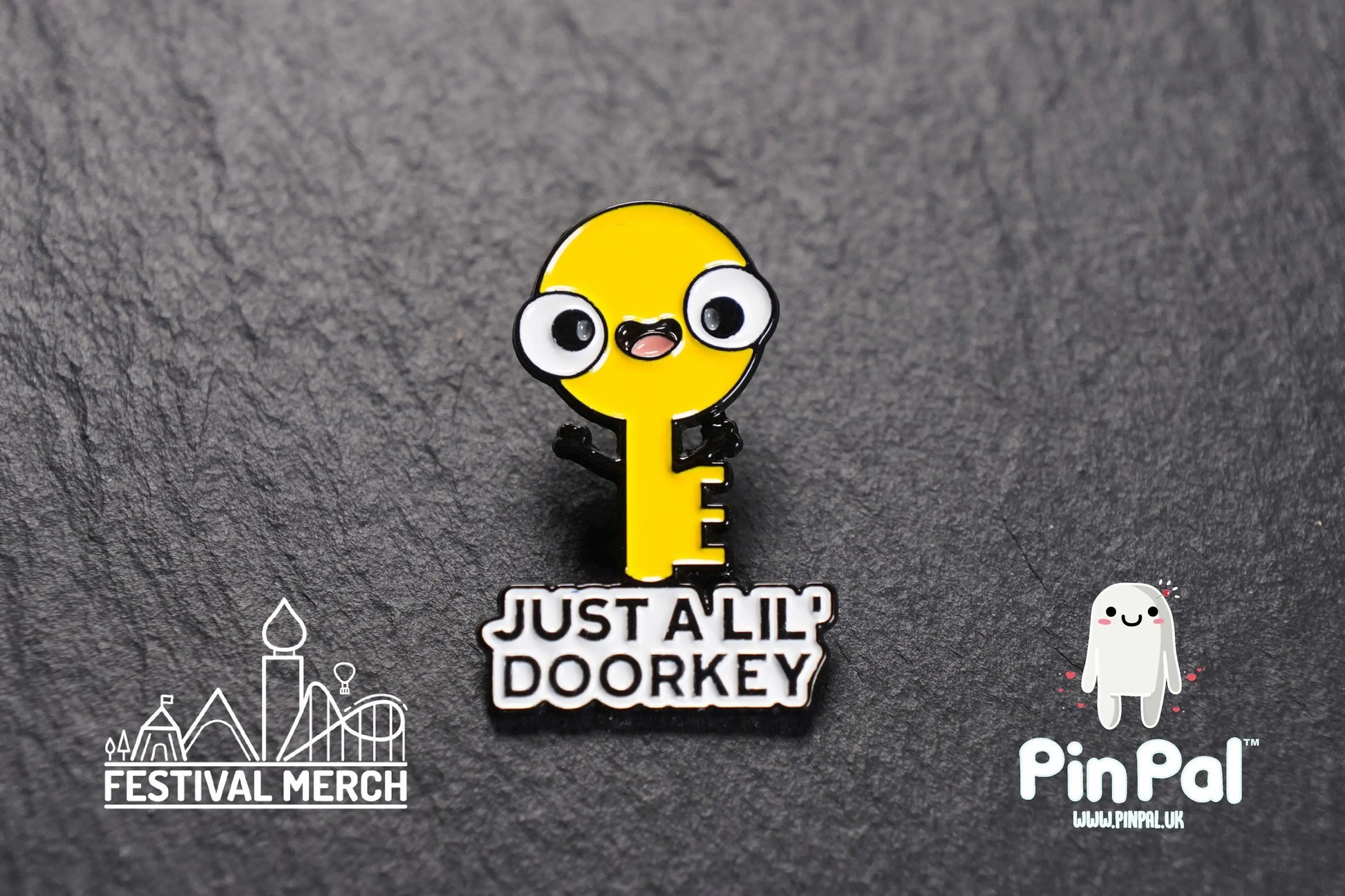 Key Enamel Pin - PinPal UK196 - Pin Badges - Funny Gift, Music Gift, Anime Gift, Cute Gift, Positive gift, Cheeky Rude Gift, Unique Gift