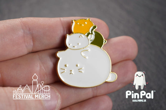 Cat Enamel Pin - PinPal UK199 - Pin Badges - Funny Gift, Music Gift, Anime Gift, Cute Gift, Positive gift, Cheeky Rude Gift, Unique Gift