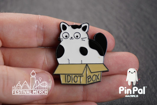 Cat Enamel Pin - PinPal UK204 - Pin Badges - Funny Gift, Music Gift, Anime Gift, Cute Gift, Positive gift, Cheeky Rude Gift, Unique Gift