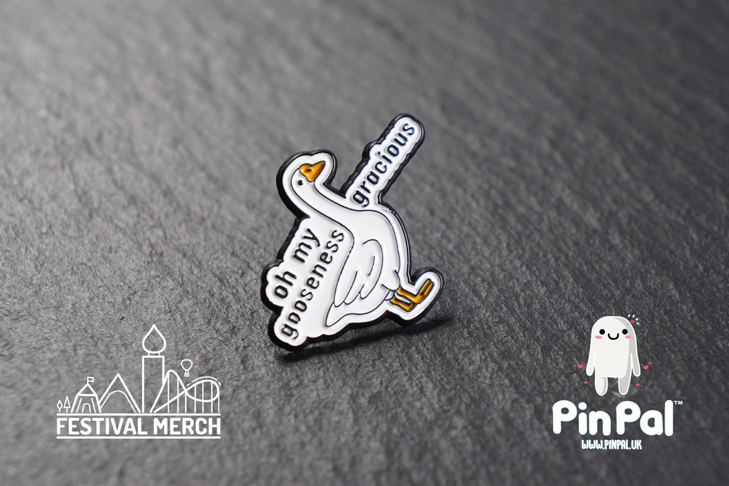 Silly Goose Enamel Pin - PinPal UK206 - Pin Badges - Funny Gift, Music Gift, Anime Gift, Cute Gift, Positive gift, Cheeky Rude Gift, Unique