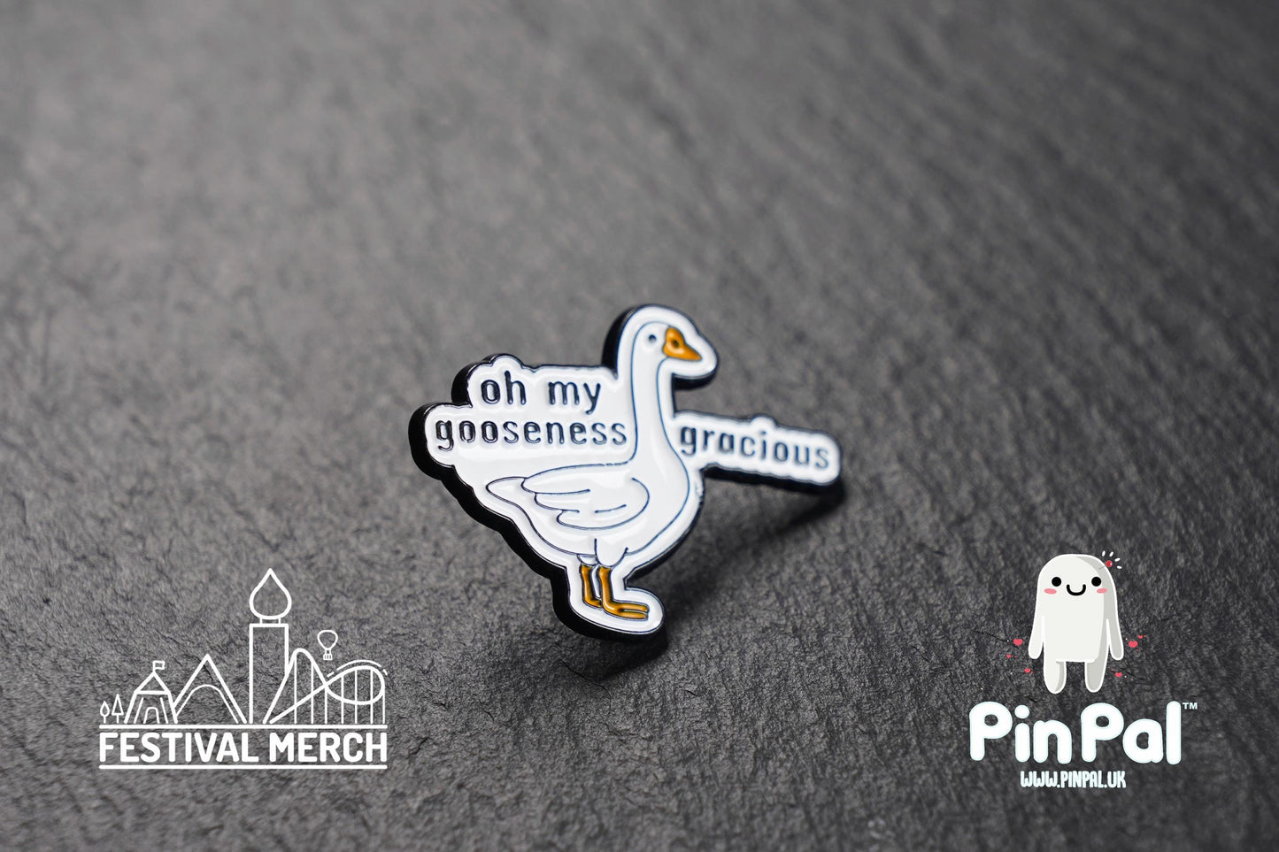 Silly Goose Enamel Pin - PinPal UK206 - Pin Badges - Funny Gift, Music Gift, Anime Gift, Cute Gift, Positive gift, Cheeky Rude Gift, Unique