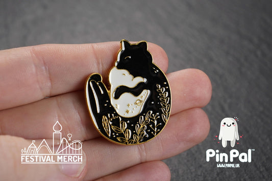 Cat Enamel Pin - PinPal UK209 - Pin Badges - Funny Gift, Music Gift, Anime Gift, Cute Gift, Positive gift, Cheeky Rude Gift, Unique Gift