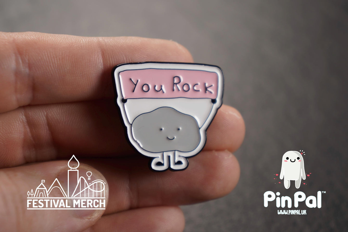 You Rock Pin - Funny Enamel Pin - PinPal UK085 - Pin Badges - Funny Gift, Music Gift, Anime Gift, Cute Gift, Positive gift, Unique Gift
