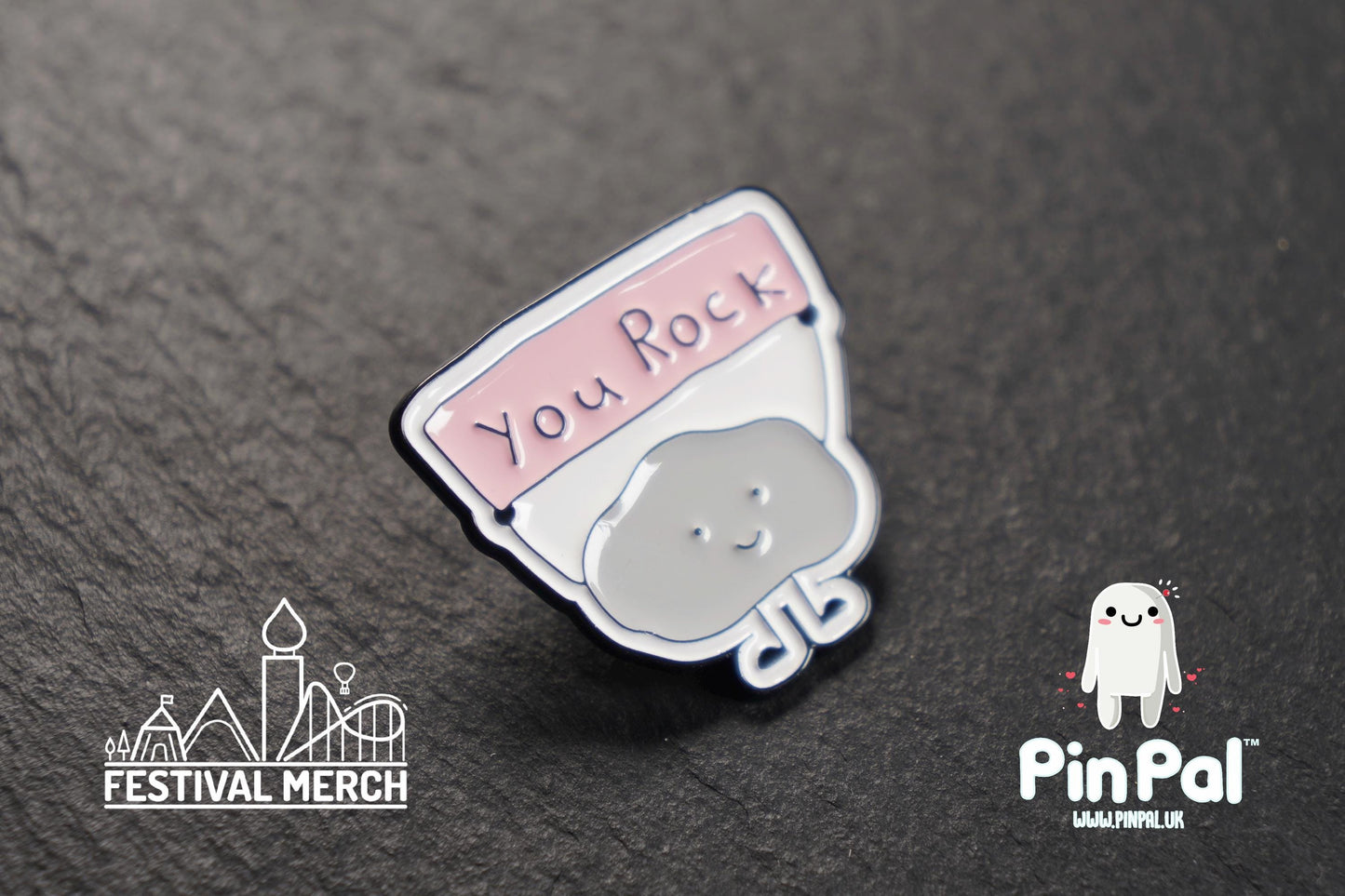 You Rock Pin - Funny Enamel Pin - PinPal UK085 - Pin Badges - Funny Gift, Music Gift, Anime Gift, Cute Gift, Positive gift, Unique Gift