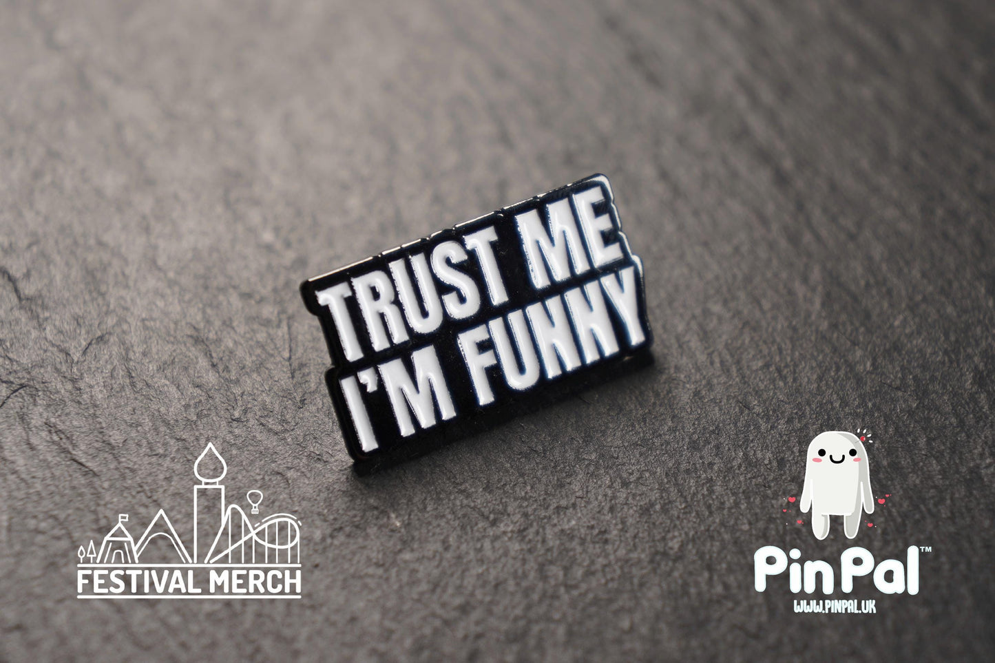 Funny Enamel Pin - PinPal UK095 - Pin Badges - Funny Gift, Music Gift, Anime Gift, Cute Gift, Positive gift, Cheeky Rude Gift, Unique Gift