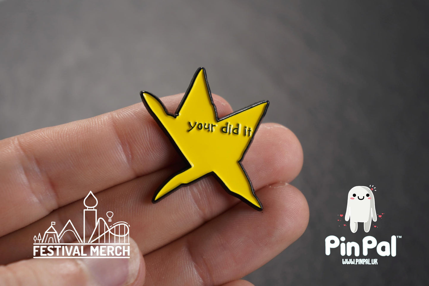 Funny Enamel Pin - PinPal UK096 - Pin Badges - Funny Gift, Music Gift, Anime Gift, Cute Gift, Positive gift, Cheeky Rude Gift, Unique Gift