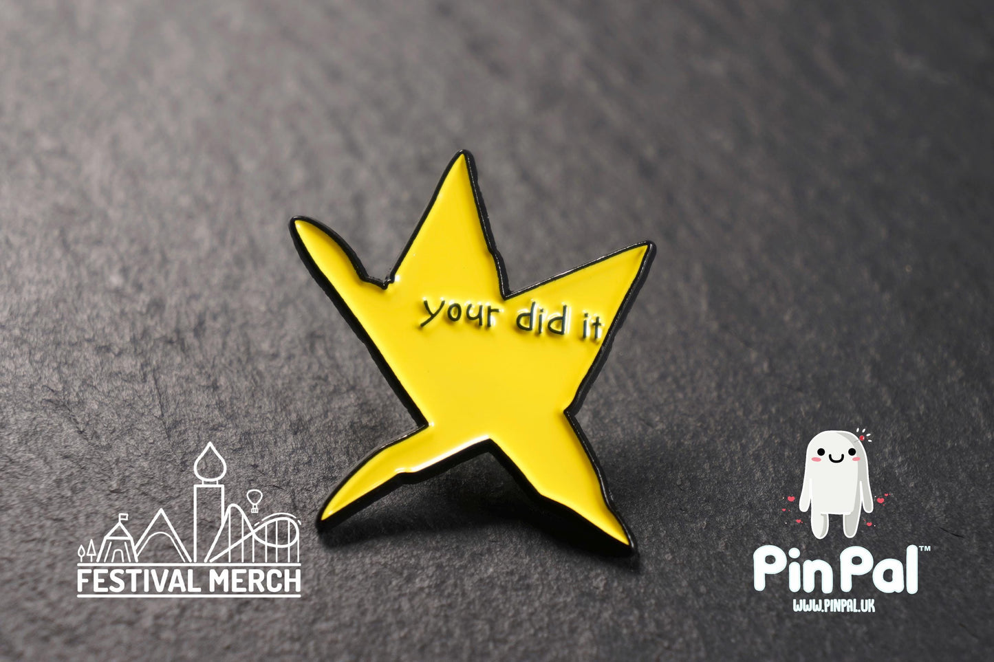 Funny Enamel Pin - PinPal UK096 - Pin Badges - Funny Gift, Music Gift, Anime Gift, Cute Gift, Positive gift, Cheeky Rude Gift, Unique Gift