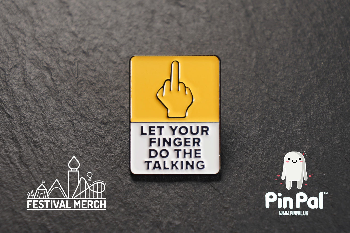 Funny Enamel Pin - PinPal UK097 - Pin Badges - Funny Gift, Music Gift, Anime Gift, Cute Gift, Positive gift, Cheeky Rude Gift, Unique Gift