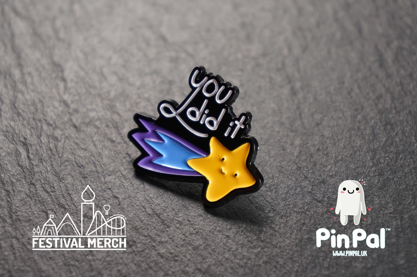 Funny Enamel Pin - PinPal UK099 - Pin Badges - Funny Gift, Music Gift, Anime Gift, Cute Gift, Positive gift, Cheeky Rude Gift, Unique Gift