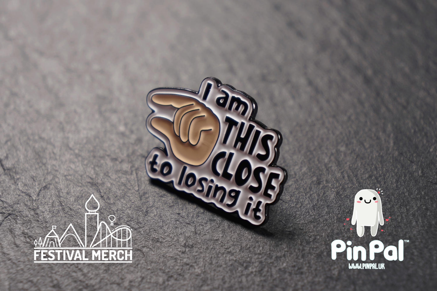 Funny Enamel Pin - PinPal UK101 - Pin Badges - Funny Gift, Music Gift, Anime Gift, Cute Gift, Positive gift, Cheeky Rude Gift, Unique Gift