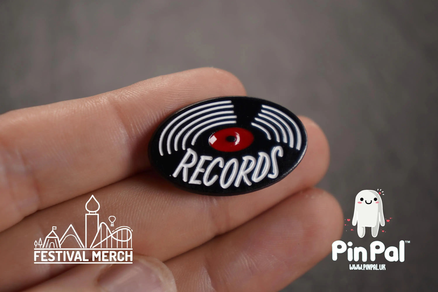 Music Enamel Pin - PinPal UK104 - Pin Badges - Funny Gift, Music Gift, Anime Gift, Cute Gift, Positive gift, Cheeky Rude Gift, Unique Gift